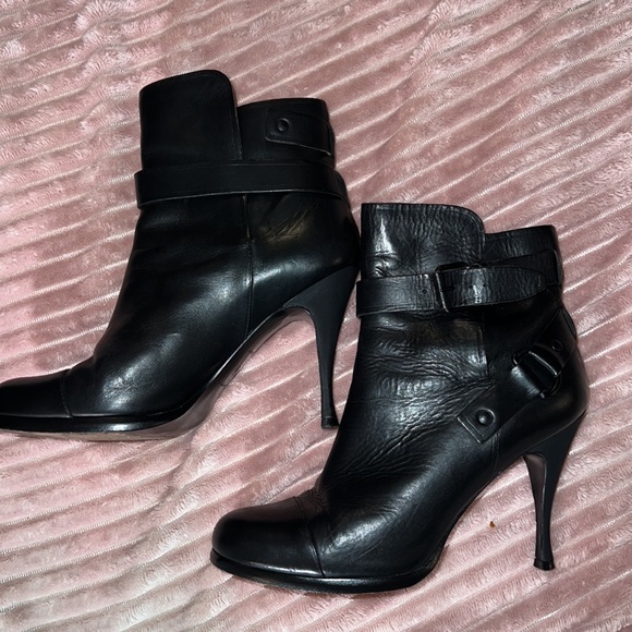 Balenciaga Ankle Boots, Black Round-Toes, Wrap-Around Straps, heels 4โ. EUC. - Picture 6 of 11